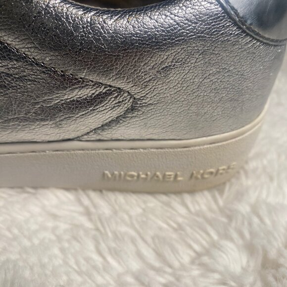 Michael Kors Silver PEARL Stud Sneakers - Picture 4 of 10